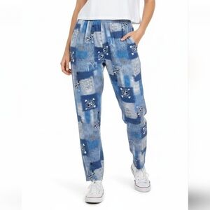 Risa Blue and Gray Yoga Haren Pant with Elastic Waistband Size Medium